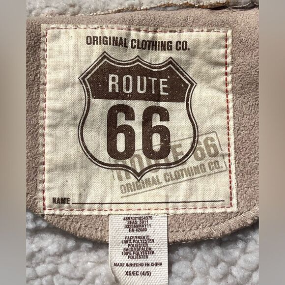 Route 66 kids faux suede coat w/toggle buttons & zipper Size XS - 4/5 - Picture 6 of 8